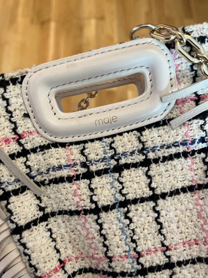 Maje M Mini Tweed Frynsetaske – Flerfarvet