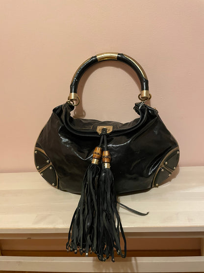 Gucci Indy Patent Ombre Leather Hobo Bag