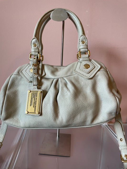 MARC BY MARC JACOBS Classic Q Baby Aidan Satchel – Ivory Leather