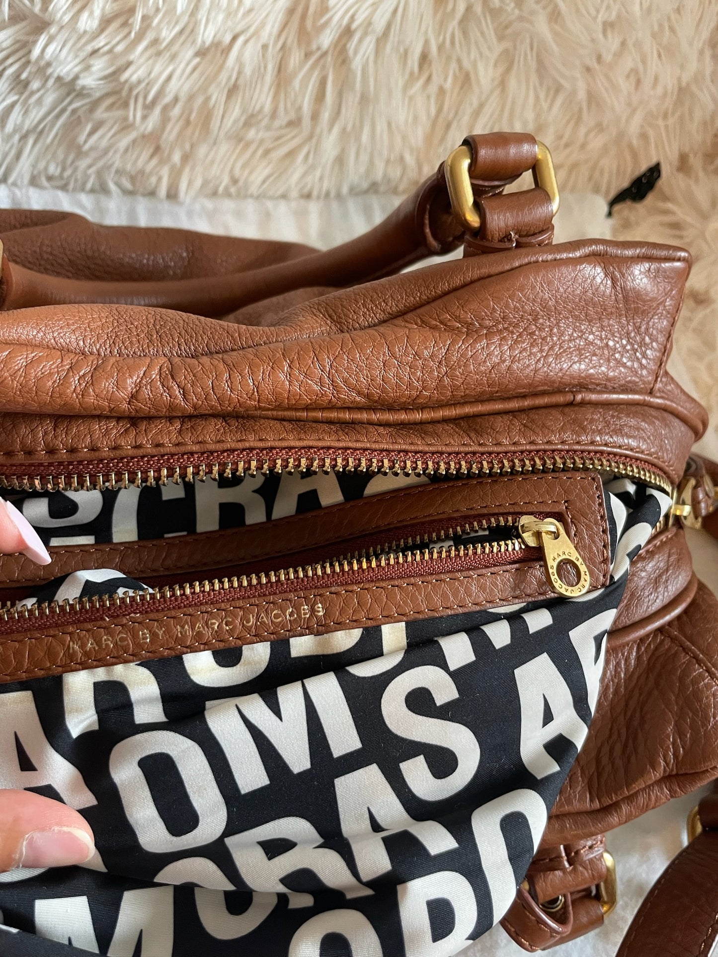 Marc by Marc Jacobs Classic Q Baby Aidan Satchel Bag– Brown
