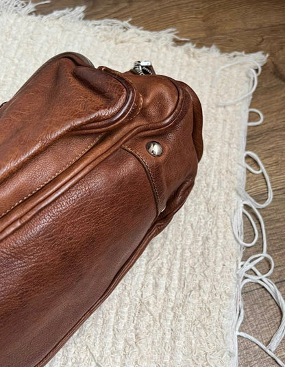 Prada Leather Satchel Bag – Brown