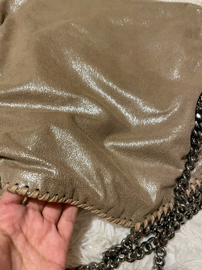 Stella McCartney Falabella Fold-Over Tote Bag – Shimmer Taupe