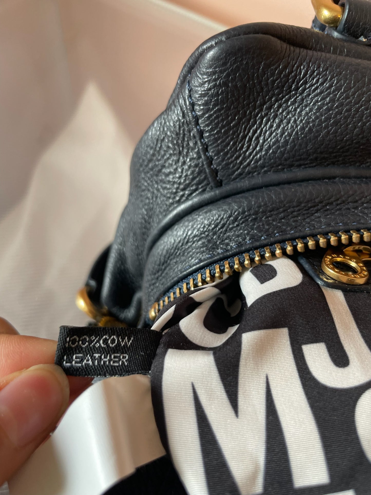 MARC BY MARC JACOBS Classic Q Baby Aidan Satchel – Black Leather（NEW/UNUSED)