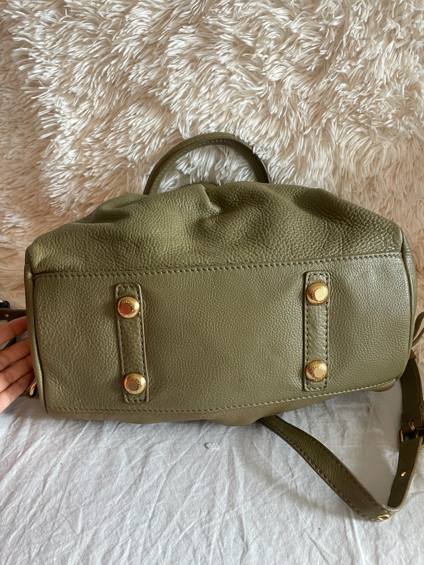 Marc by Marc Jacobs Classic Q Baby Aidan Satchel Bag– Olive Green