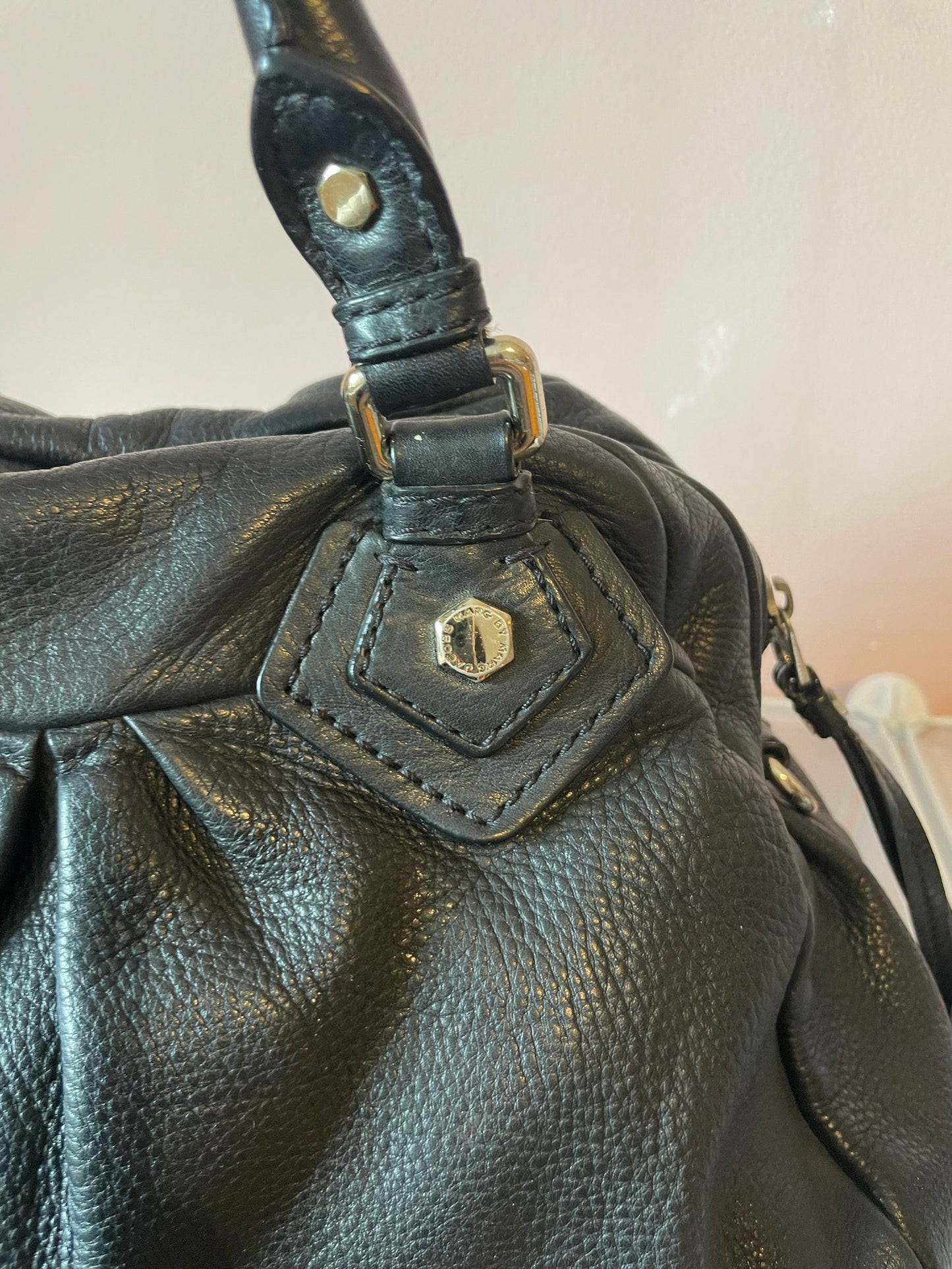 MARC BY MARC JACOBS Classic Q Baby Aidan Satchel – Black with Silver Hardware