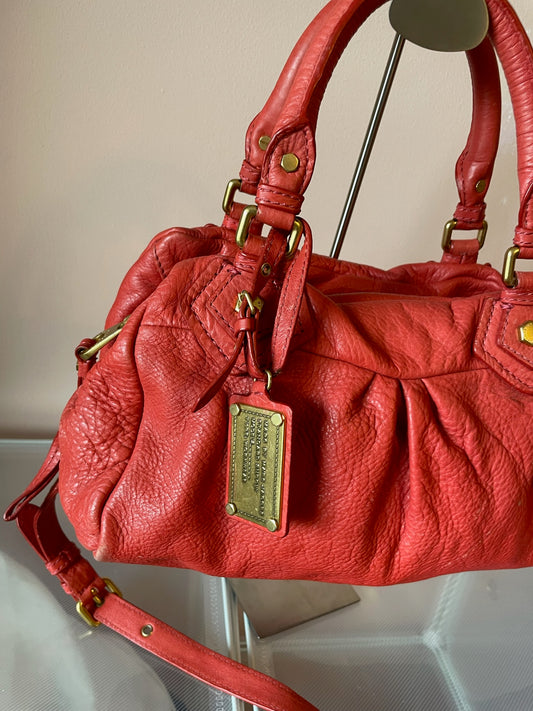 MARC BY MARC JACOBS Classic Q Baby Aidan Satchel – Red Leather