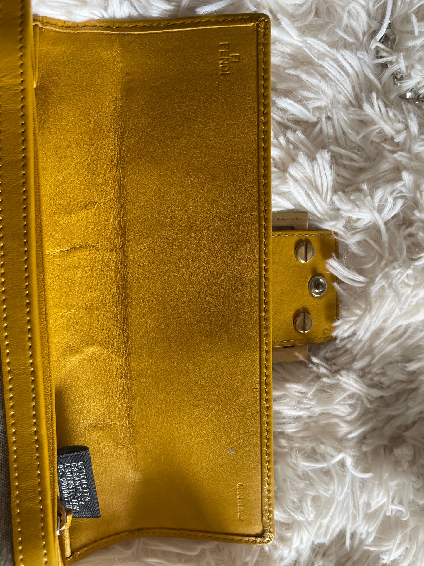 Fendi Zucca Canvas Baguette Bag – Brown/Yellow