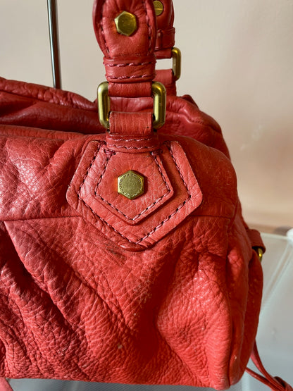 MARC BY MARC JACOBS Classic Q Baby Aidan Satchel – Red Leather