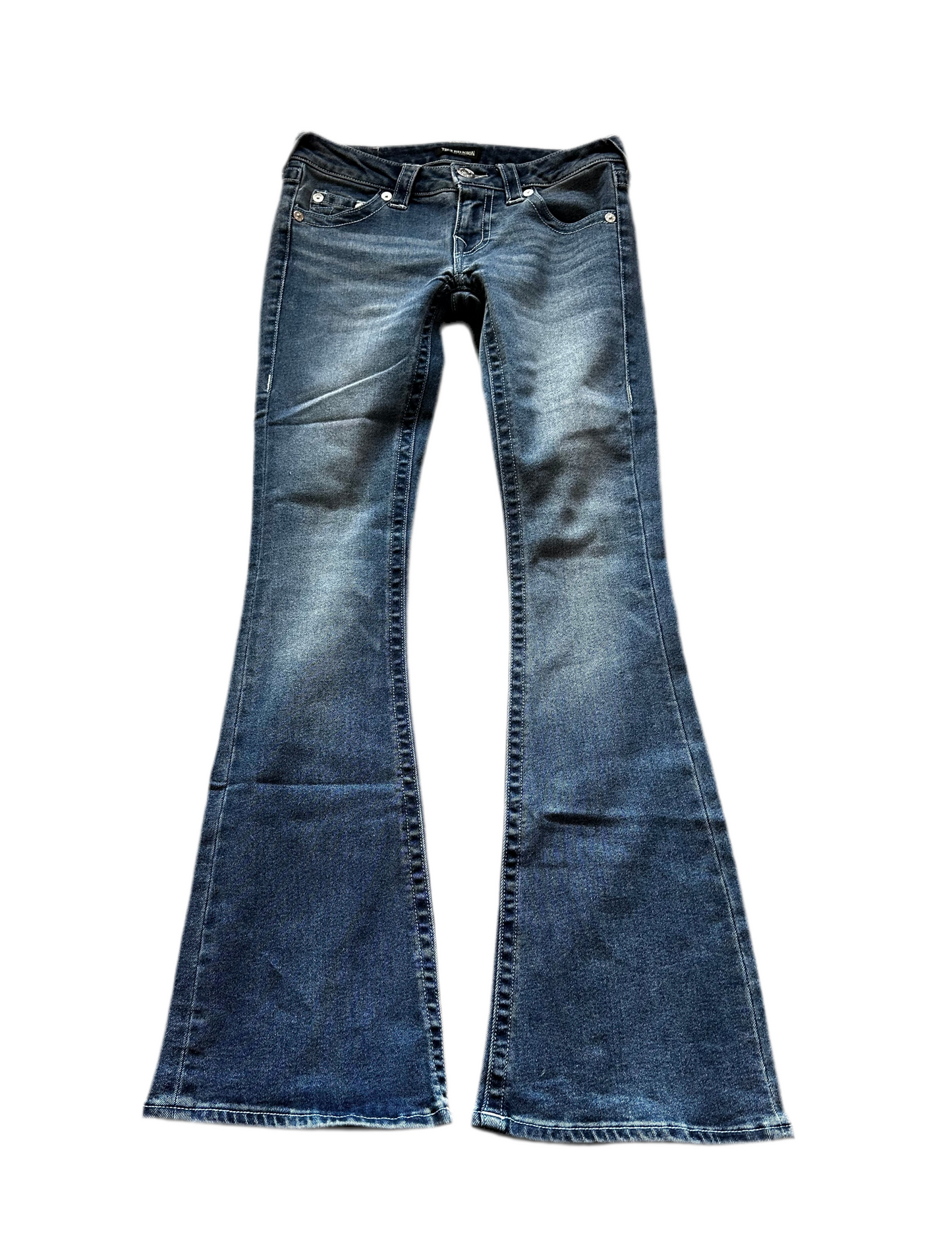 True Religion Ultra Low Rise Flare Jeans - Mørk Vask