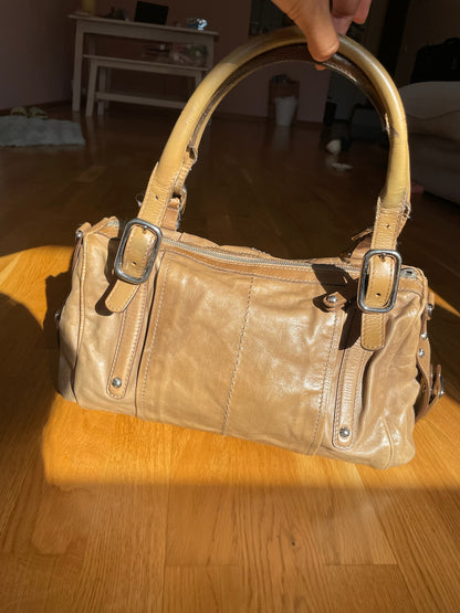 Tod’s Leather Satchel Bag– Beige