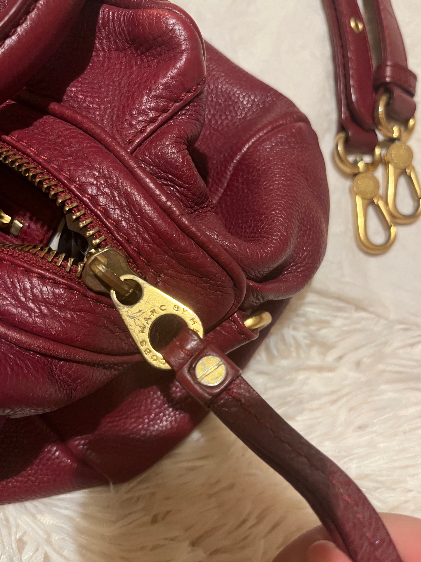 Marc by Marc Jacobs Classic Q Baby Aidan Satchel – Burgundy