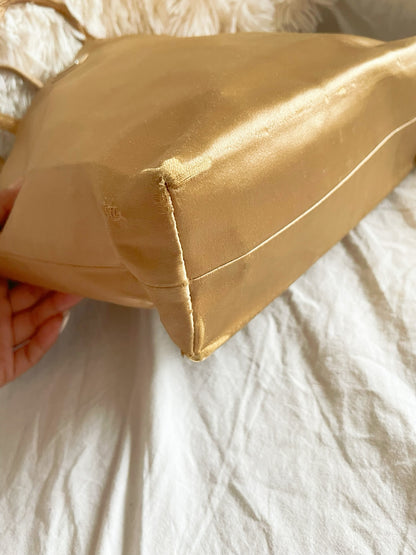 Prada Vintage Satin Tote Bag – Gold