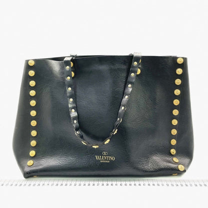 Valentino Garavani Studded Leather Tote Bag – Black/Gold