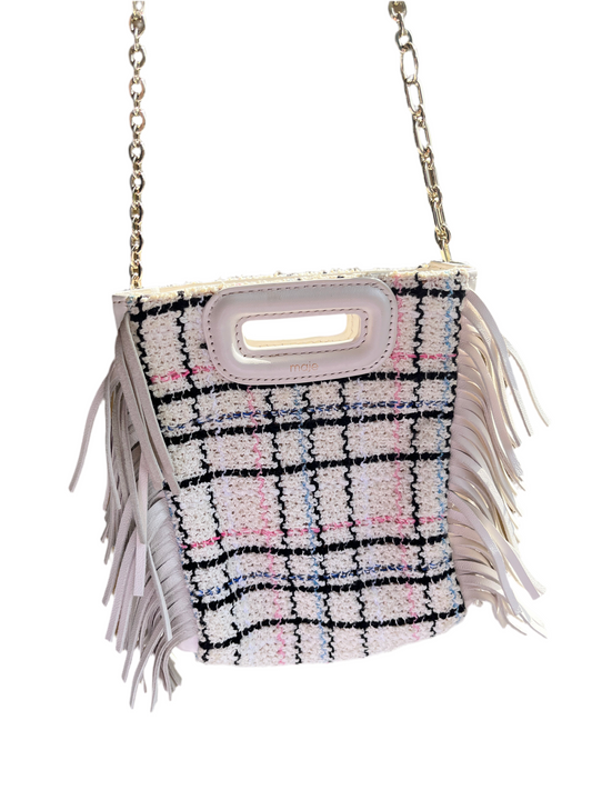 Maje M Mini Tweed Frynsetaske – Flerfarvet