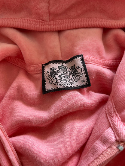 Juicy Couture Velour Tracksuit – Pink Floral Embellished