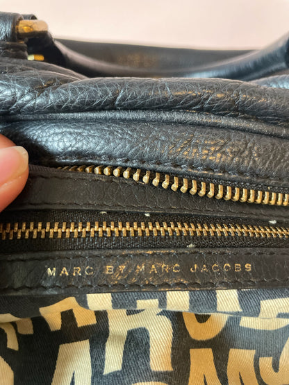 MARC BY MARC JACOBS Classic Q Baby Aidan Satchel – Black Leather