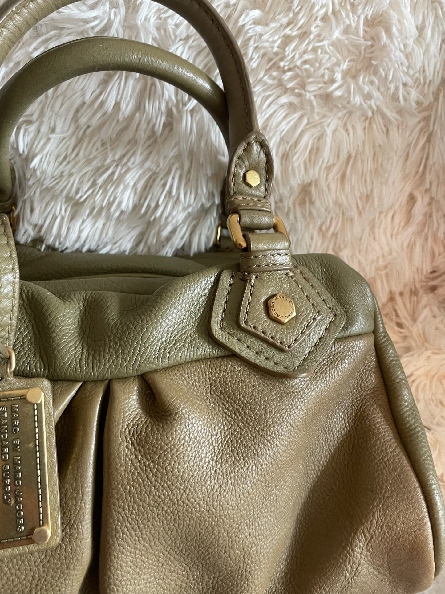 Marc by Marc Jacobs Classic Q Baby Aidan Satchel Bag– Olive Green