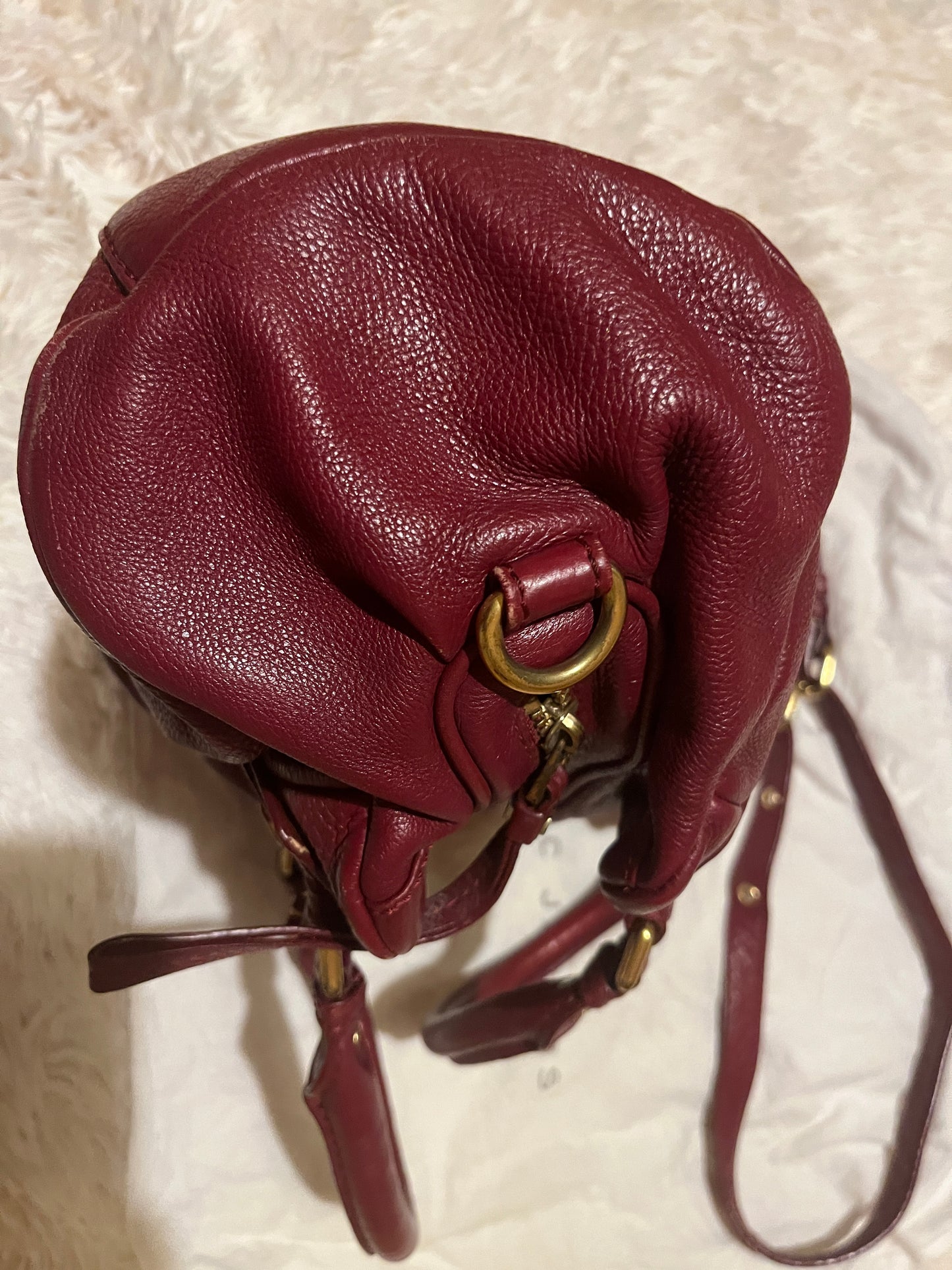 Marc by Marc Jacobs Classic Q Baby Aidan Satchel – Burgundy