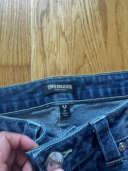 True Religion Ultra Low Rise Flare Jeans - Mørk Vask