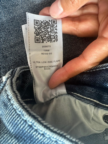 True Religion Ultra Low Rise Flare Jeans - Mørk Vask