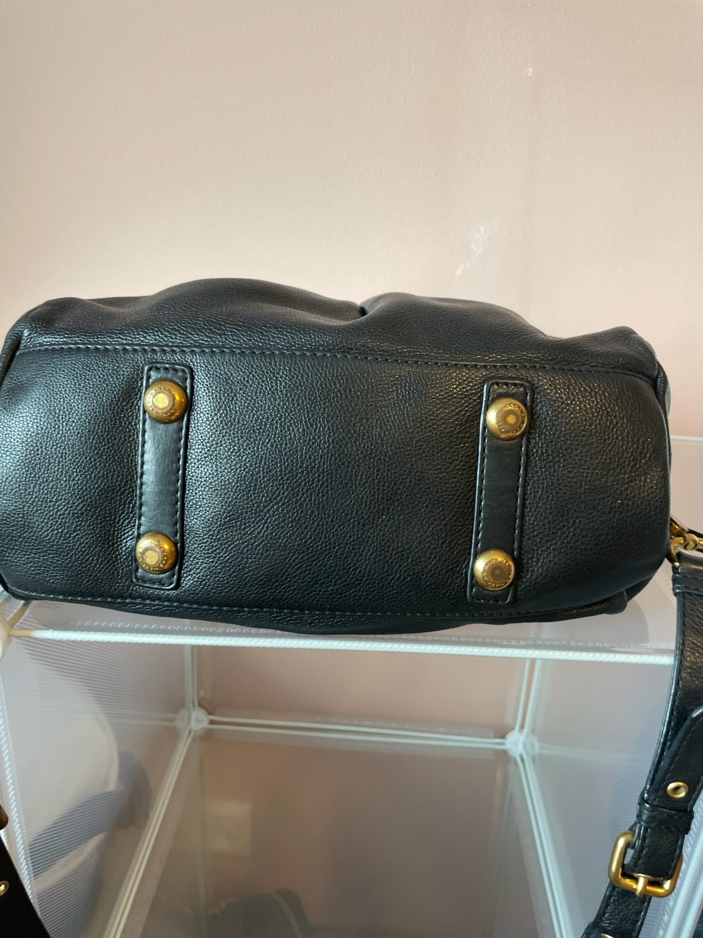 MARC BY MARC JACOBS Classic Q Baby Aidan Satchel – Black Leather