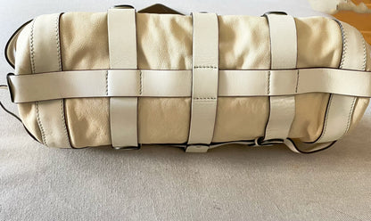 Chloé Silverado Tote Bag – White Leather, Horse Charm