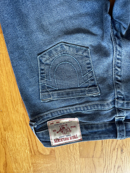True Religion Ultra Low Rise Flare Jeans - Mørk Vask