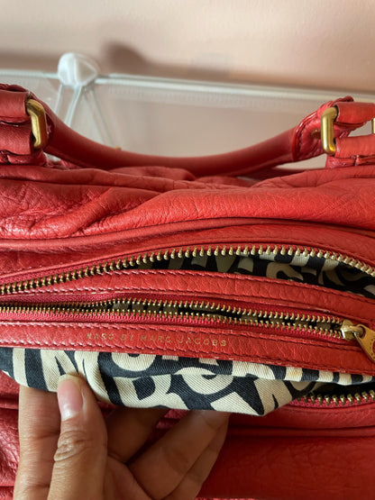 MARC BY MARC JACOBS Classic Q Baby Aidan Satchel – Red Leather