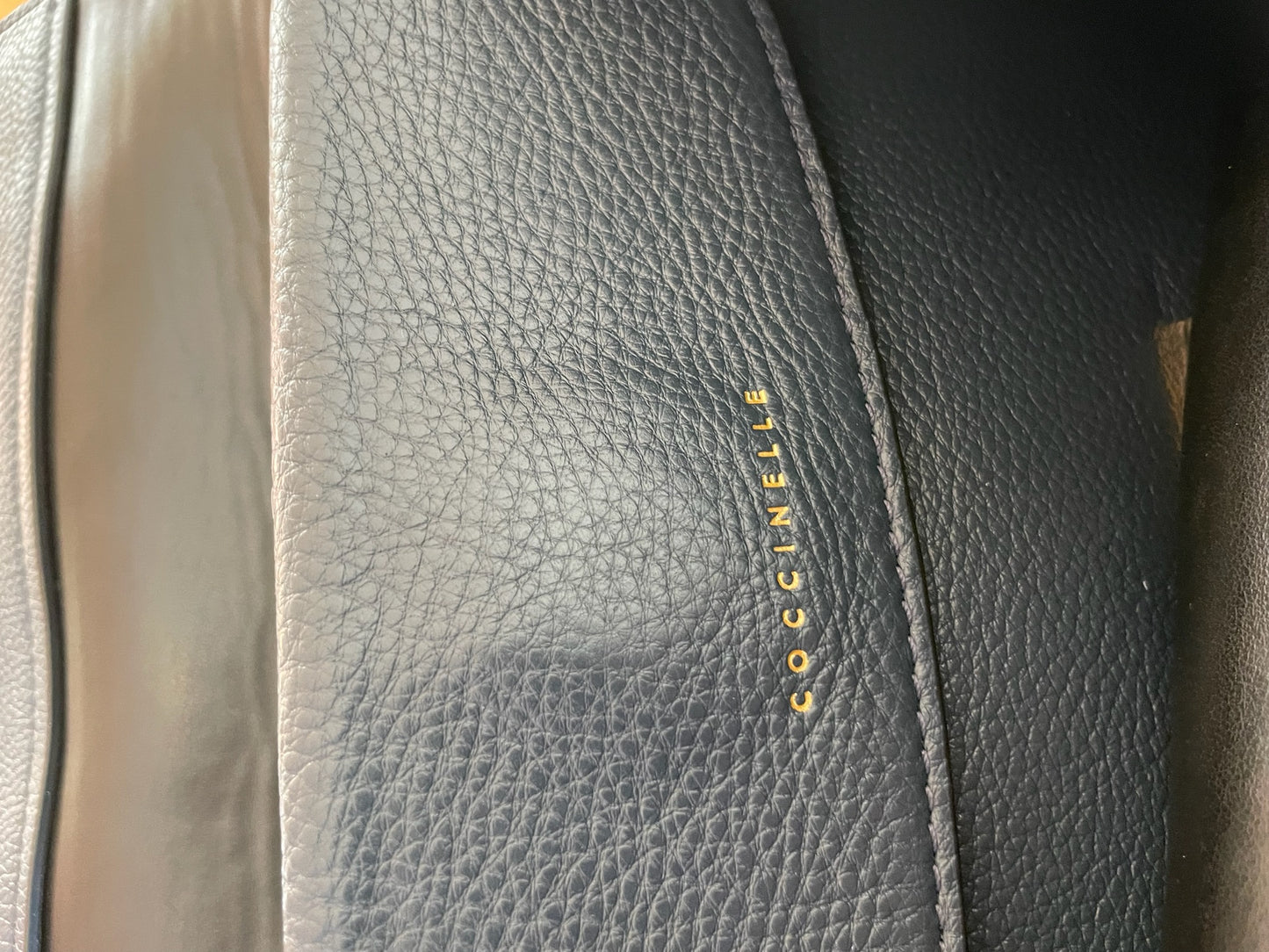 Coccinelle Structured Top Handle Bag – Blue Leather