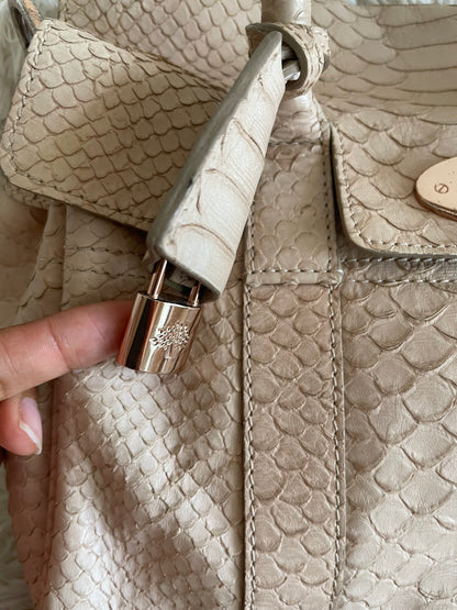 Mulberry Bayswater Limited Edition Tote Bag – Python Leather, Blush Pink