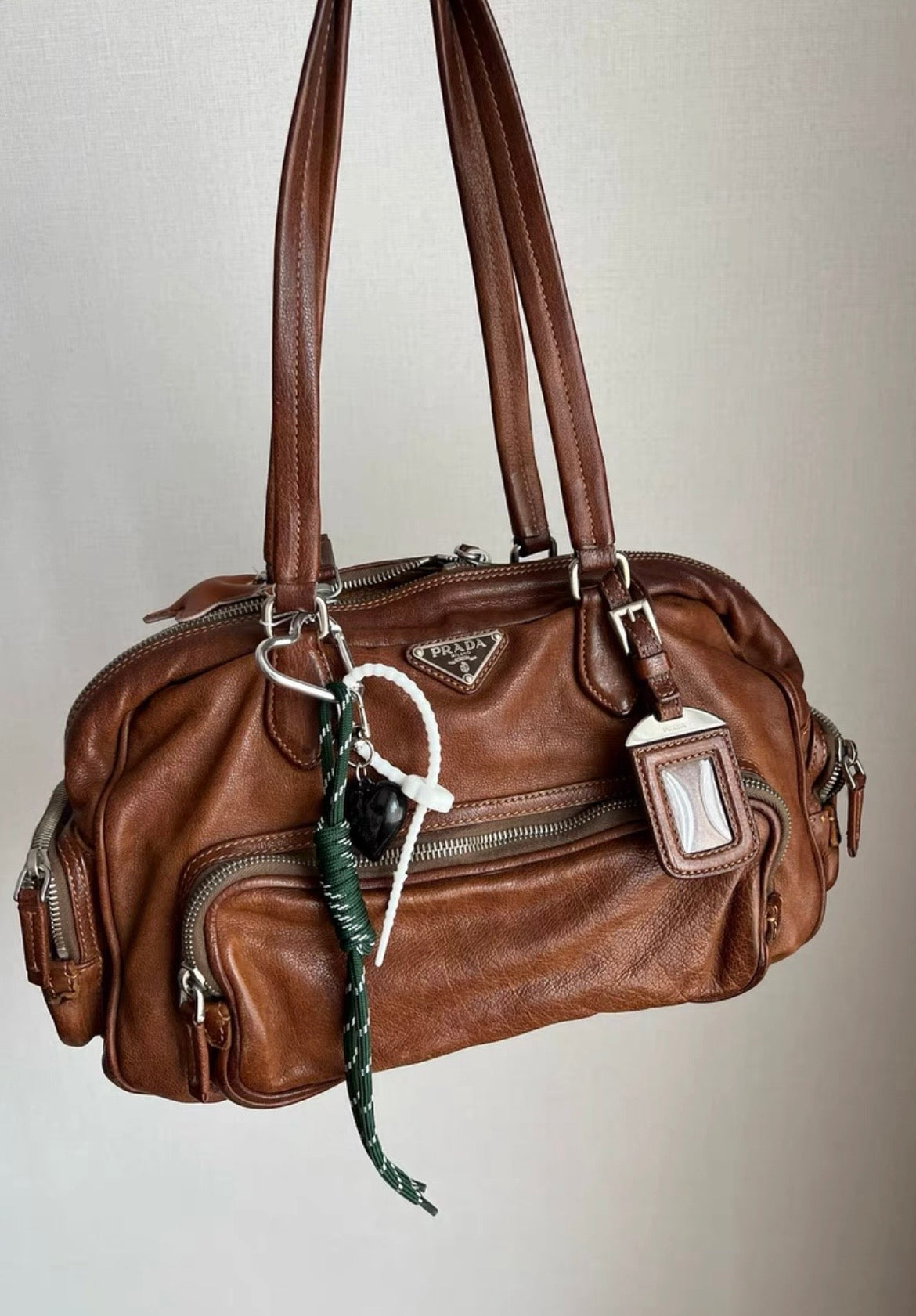 Prada Leather Satchel Bag – Brown