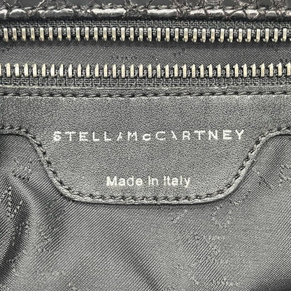 Stella McCartney Falabella Tote – Black Snake-Embossed Vegan Leather
