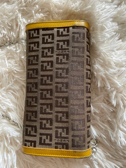 Fendi Zucca Canvas Baguette Bag – Brown/Yellow