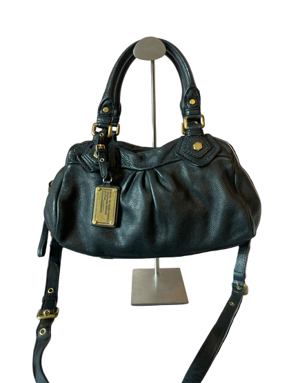 MARC BY MARC JACOBS Classic Q Baby Aidan Satchel – Black Leather