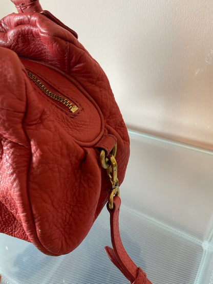MARC BY MARC JACOBS Classic Q Baby Aidan Satchel – Red Leather