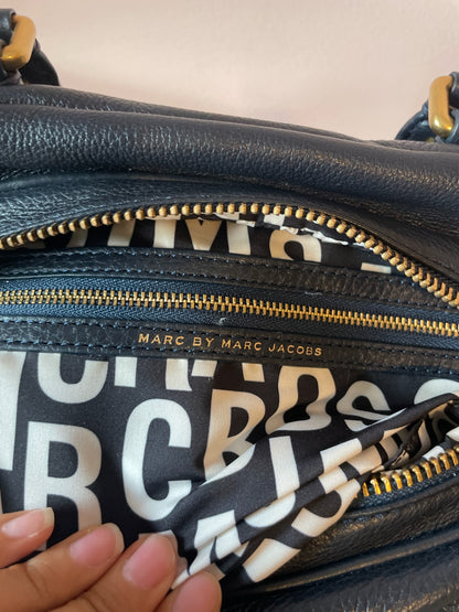 MARC BY MARC JACOBS Classic Q Baby Aidan Satchel – Black Leather（NEW/UNUSED)