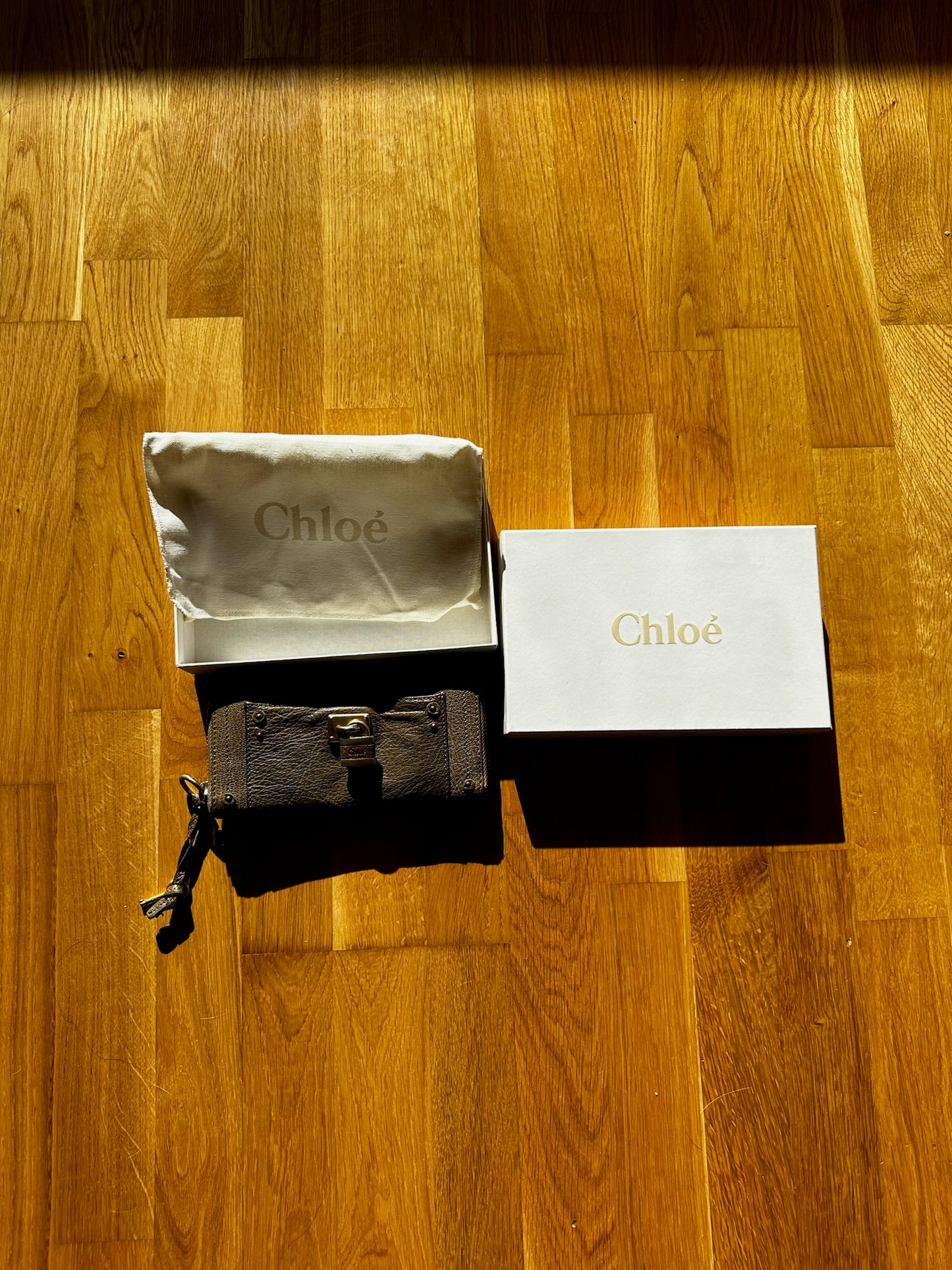 Chloé Paddington Wallet with Padlock – Brown Leather