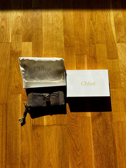 Chloé Paddington Wallet with Padlock – Brown Leather
