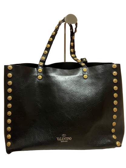 Valentino Garavani Studded Leather Tote Bag – Black/Gold