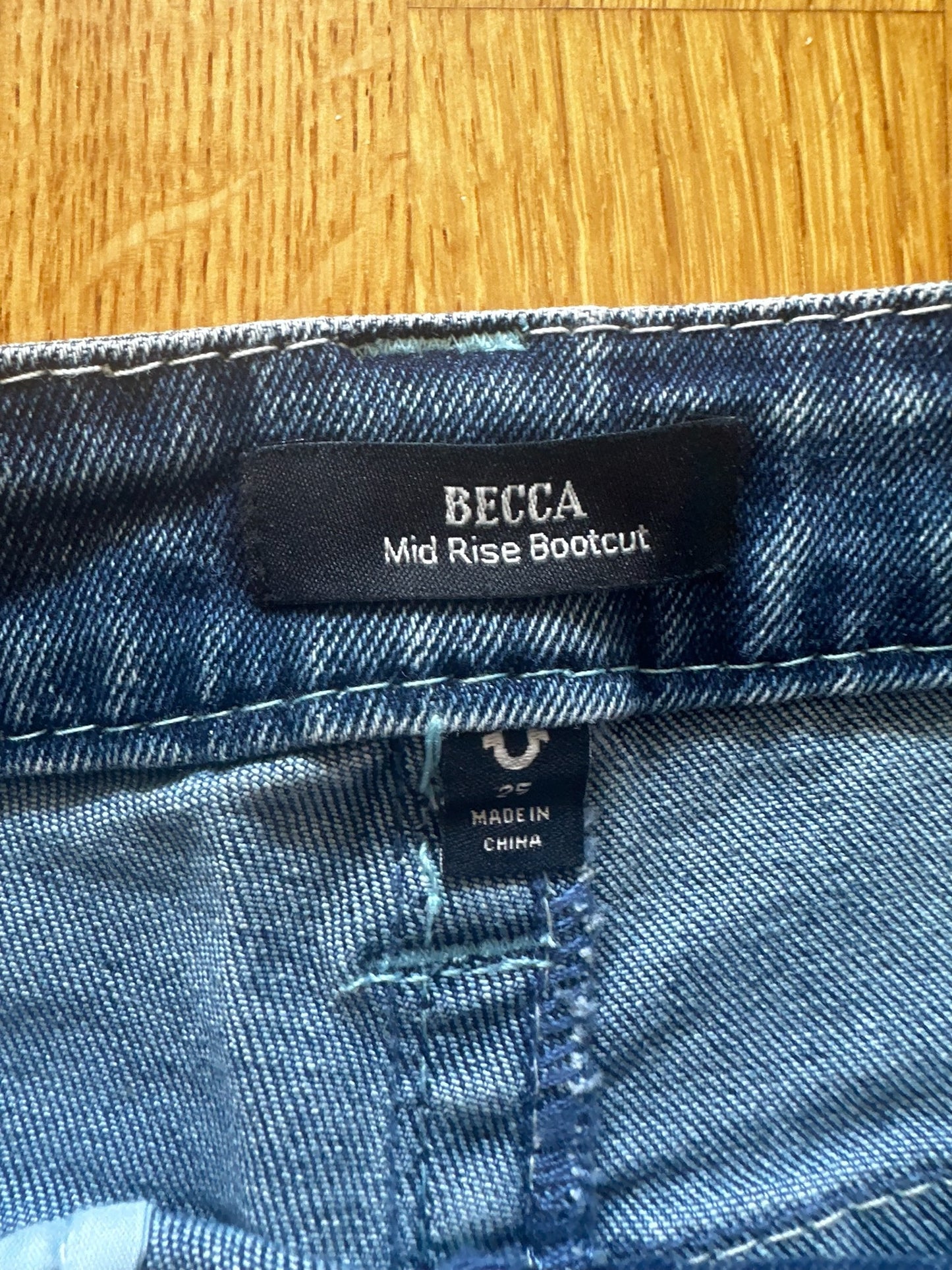 True Religion Becca Mid Rise Bootcut Jeans – Medium Wash Denim