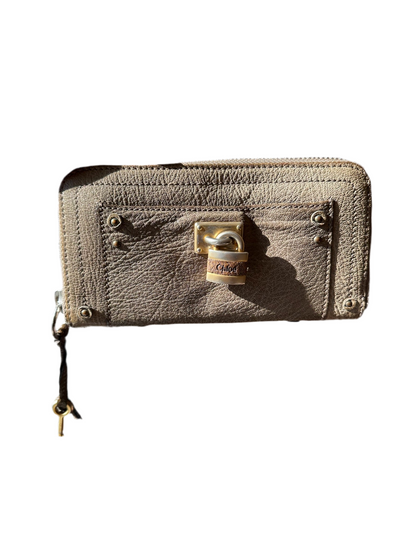 Chloé Paddington Wallet with Padlock – Brown Leather