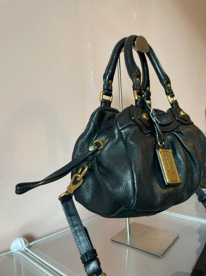 MARC BY MARC JACOBS Classic Q Baby Aidan Satchel – Black Leather