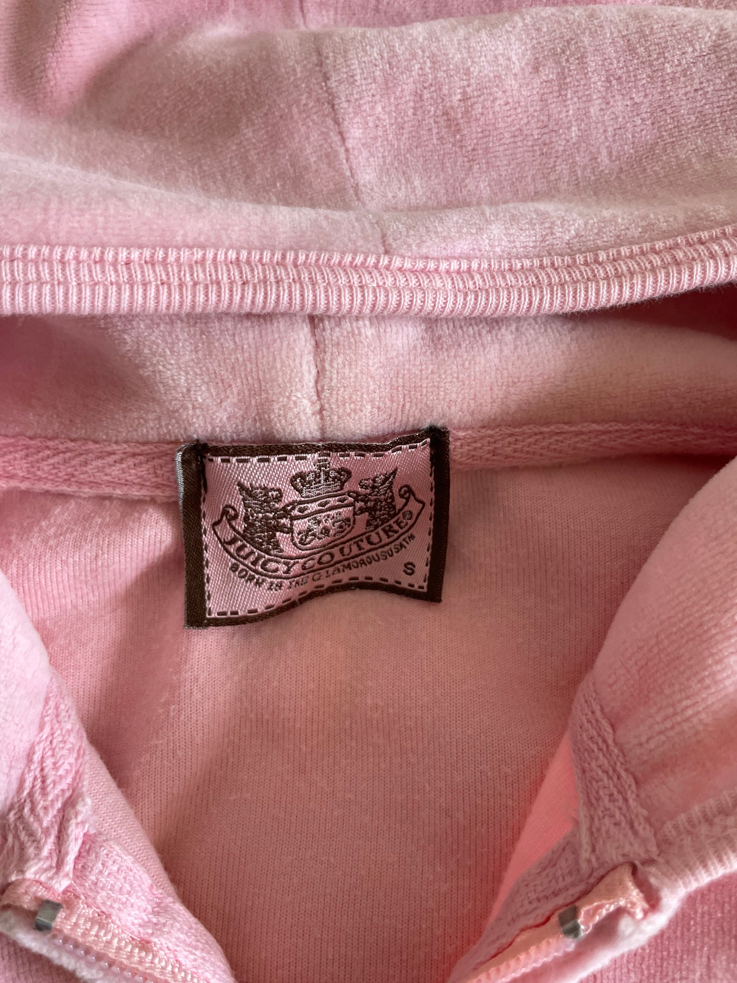 Juicy Couture Velour Hoodie – Pink, Size S