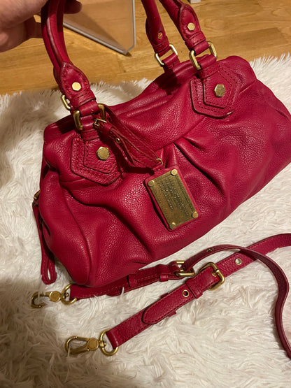 Marc by Marc Jacobs Classic Q Baby Aidan Satchel in Deep Red