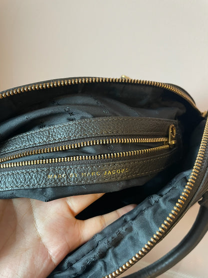 MARC BY MARC JACOBS Classic Q Mini Hillier Satchel – Black with Gold Hardware