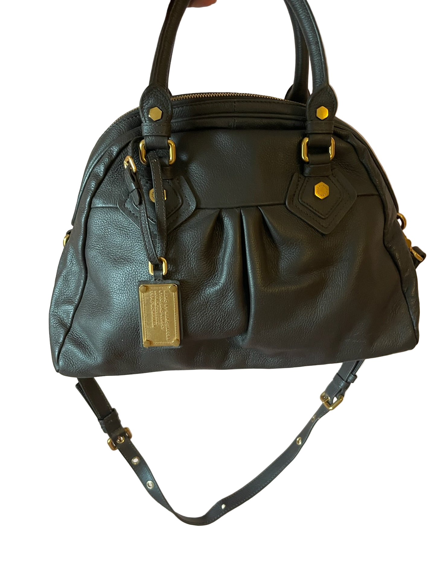 MARC BY MARC JACOBS Classic Q Mini Hillier Satchel – Black with Gold Hardware