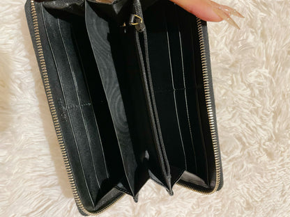 Saint Laurent Black Monogram Leather Wallet – YSL Logo Embossed