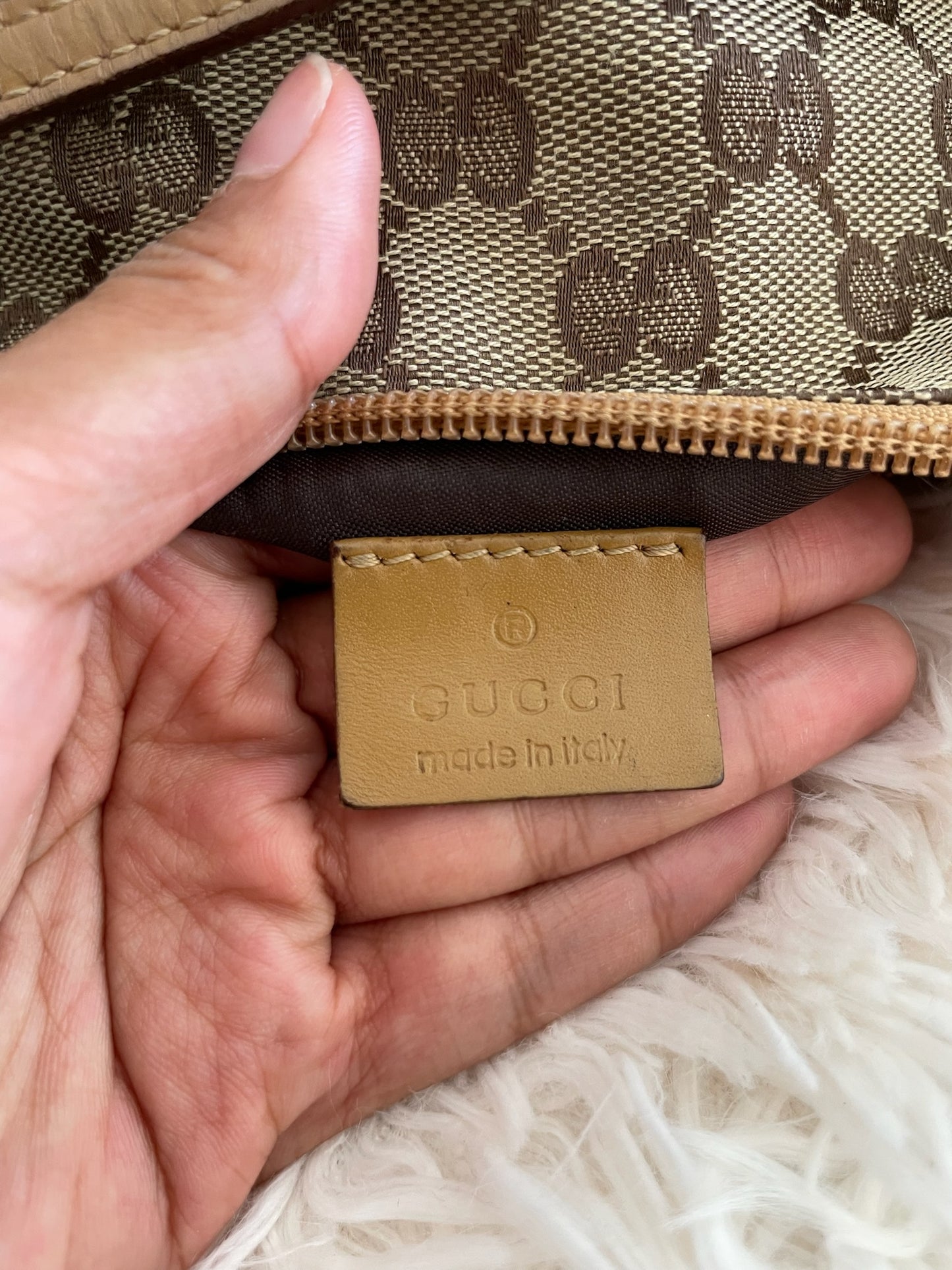 Gucci GG Canvas Mini Bag – Beige/Brown