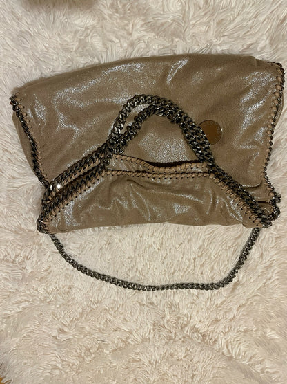 Stella McCartney Falabella Fold-Over Tote Bag – Shimmer Taupe