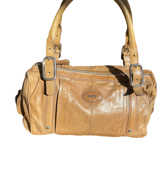 Tod’s Leather Satchel Bag– Beige